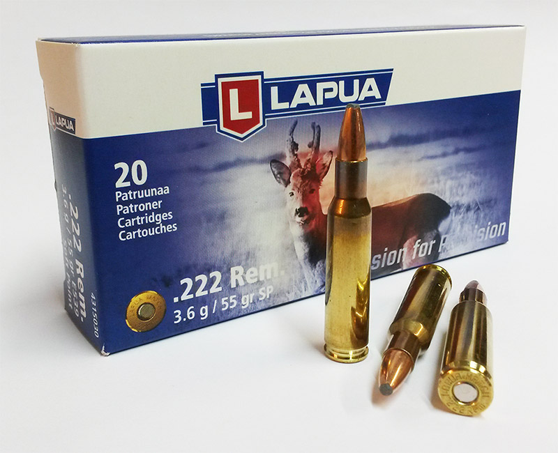 LAPUA SOFTPOINT cal. .222 REM. 3,6g